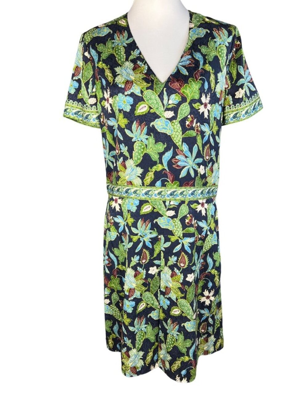 Tory Burch Garden Wisteria Silk Dress Size S